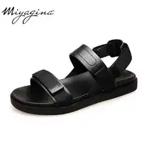 MIYAGINA 2019 New Summer Leather Men Sandals Luxury Brand High Quality Genuine Leather Sandals Men Fashion Men Leather Sandals