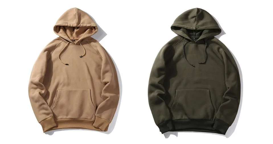 7 Russia Size Solid Fleece Hoodie Men Tracksuit Men's Thick Clothes Winter Hip Hop Hooded Sweatshirt Men Pullover Oversize 2017