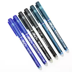 1pc0. 5 мм стираемые нейтральные чернила синий цвет: черный, синий чернил Магия написание гелевая ручка обучения детей канцелярские подарки