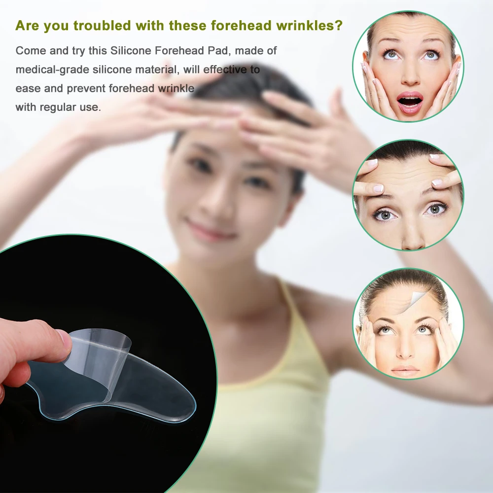 

Anti Wrinkle Facial Pad Set Reusable Medical Grade Silicone Forehead Nasolabial Folds Anti-aging Mask Prevent Wrinkle