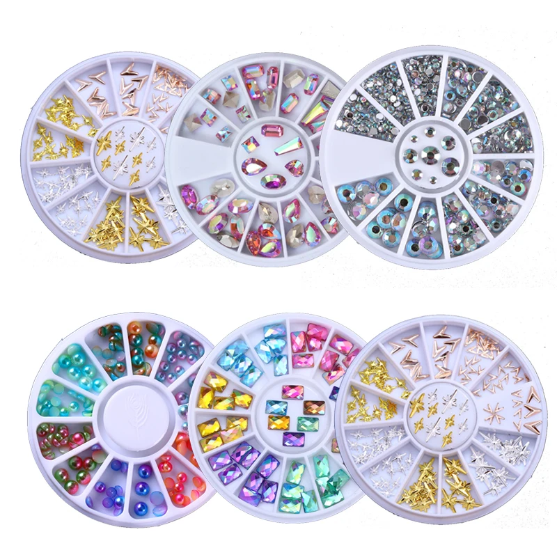 

Mixed Color Chameleon Stone Nail Rhinestone Small Irregular Beads Manicure 3D Nail UV Gel Art Decoration In Wheel Accessorie
