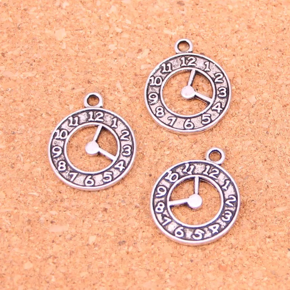 67Pcs Antique Silver Plated death clock Charms Diy Handmade Jewelry Findings Accessories 17mm | Украшения и аксессуары
