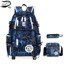 FengDong big size anti theft blue waterproof boys school backpack USB shoulder bags for men school bag set male laptop bag 15.6