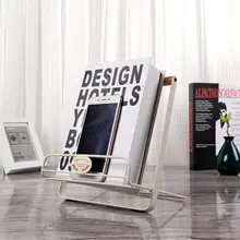 1 шт. многофункциональная металлическая складная частей(по обеим сторонам) чтение в виде книжки с подставкой с рисунком рецепта Органайзер документов держатель журналы газеты полка для канцелярских принадлежностей