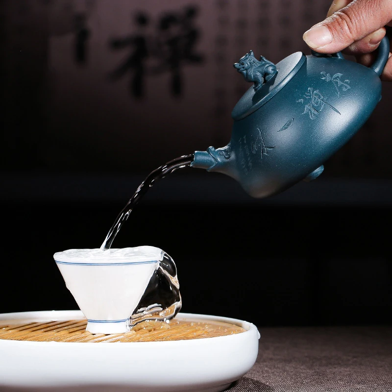 310 мл Yixing Shipiao горшок сырье руды Azure Mud Zi Sha 9 отверстий фиолетовые глиняные горшки