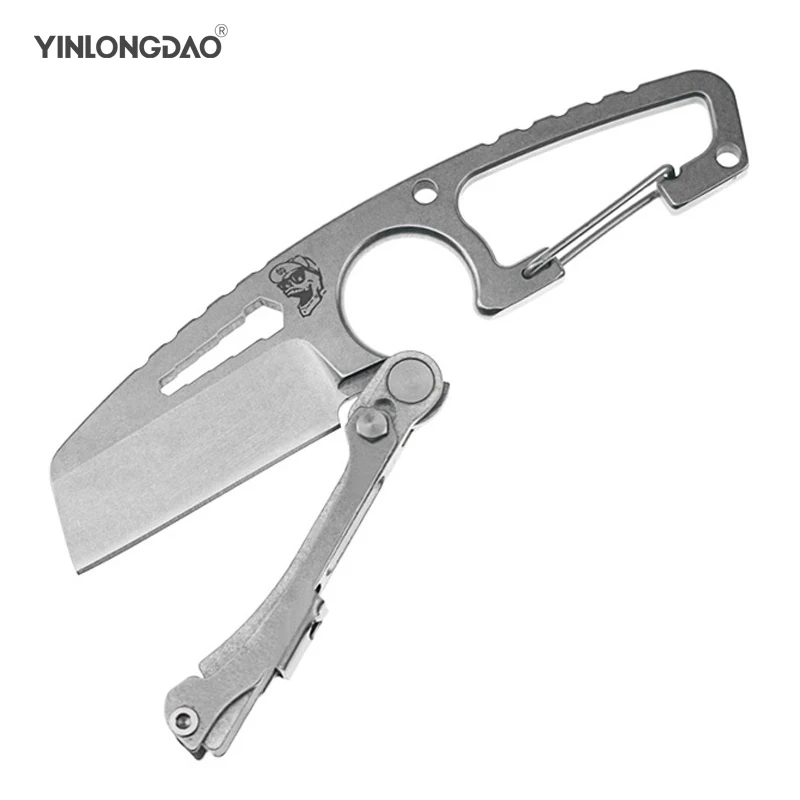 

YINLONGDAO 9 Chrome Knife Multi-tool Knife With Carabiner Utility Knife Pocket Hunting Outdoor Camping Survival Knife