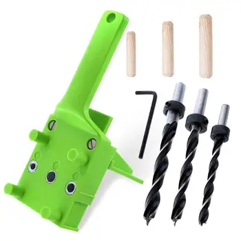 

ABS Plastic Woodworking Handheld Pocket Hole Jig for 6/8/10mm Drill Bit Dowel Joints Drilling Carpentry Guide Tools