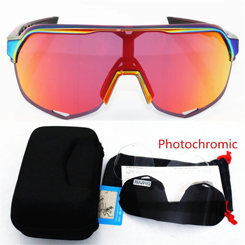 

Photochromic S2 3 Lens polarized Sports Bicycle Sunglasses MTB Cycling Glasses Peter Eyewear Sagan Male Gafas Ciclismo