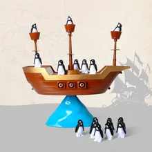 Creative Pirate Boat Balancing Game Penguins Balance Interactive Table Game Children Learning Educational Toys Kids Desk Toys