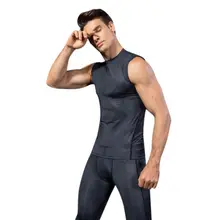 Быстросохнущий тонкий эластичный костюм мужской 3D Три-Di мужской жилет с принтом для занятий спортом и фитнесом