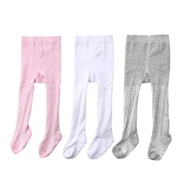 

Autumn Winter Baby Kids Girl Cotton Tights Stockings 3 Pairs Pink White Gray Solid Soft Hosiery Pantyhose 0-24M