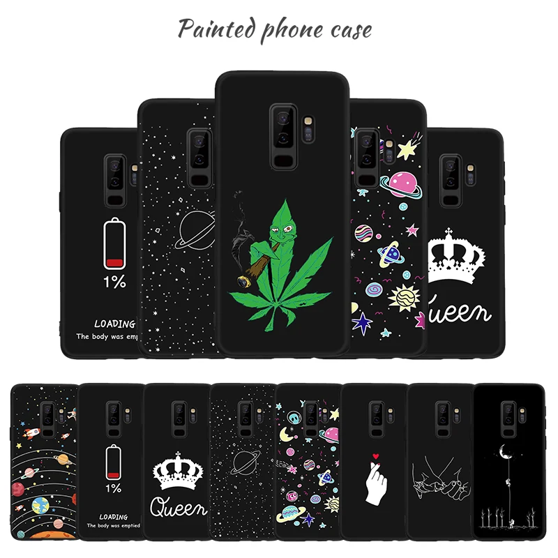 

Silicone Soft TPU Case For Samsung Galaxy J4 J6 Plus J3 J7 J8 2018 Space Pattern Painted Matte Cover for Samsung Galaxy Note 9 8