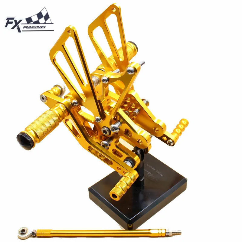 

CNC Aluminum Motorcycle Foot Pegs Rest Footpegs Pedals Rearset Footrest Rear Set For Suzuki GSXR1000 K7 K8 GSXR 1000 2007 2008