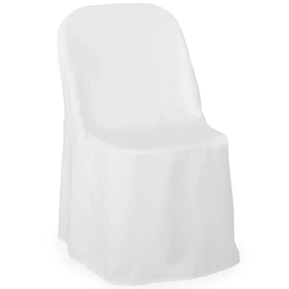 MARIOUS Быстрая Горячая 50 шт. Премиум полиэстер складные чехлы для стульев для свадьбы - Цвет: Белый