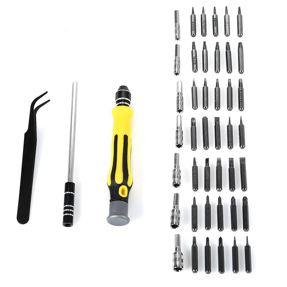 45 in 1 Interchangeable Screwdriver Tool Set with Tweezer Hard