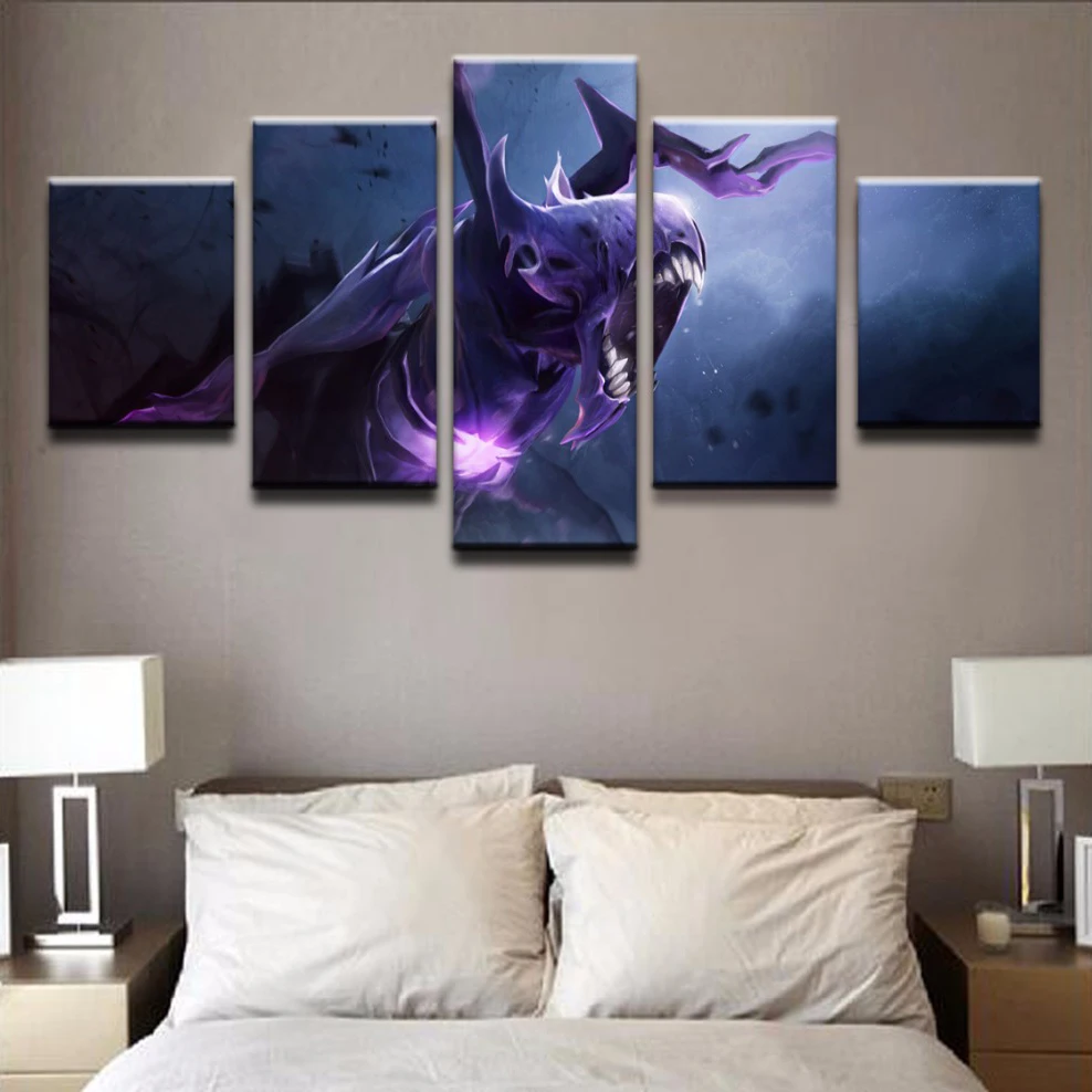 HD Prints Canvas Wall Art Painting 5 Pieces Game Poster Bane DOTA 2 Posters Modern Home Decoration