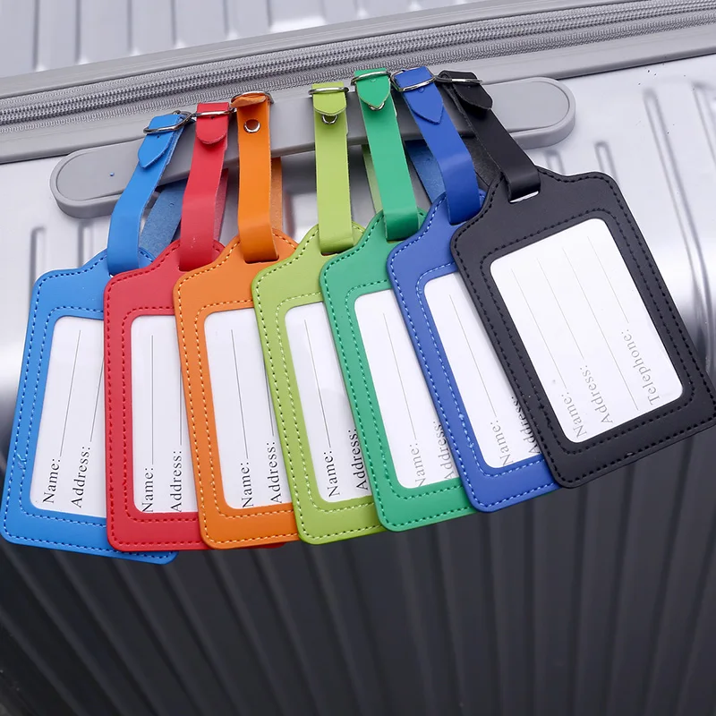 Buy Fashion Travel Accessories PU Leather Luggage Tag