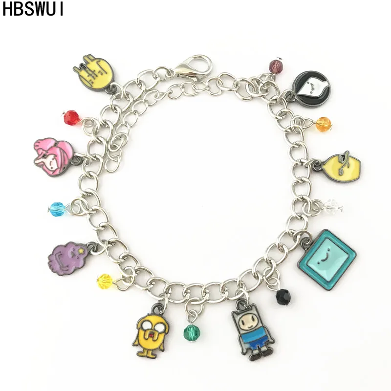 

HBSWUI Wholesale Freeshipping 20pcs a lot Adventure Time with Finn and Jake charm Bracelet DTHVVFDSD01