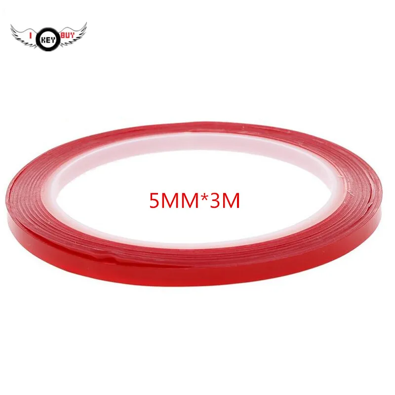 

5mm* 3m Double Sided Adhesive Tape High Strength Acrylic Gel Transparent No Traces Sticker For Phone Repair Car Interior Fixed