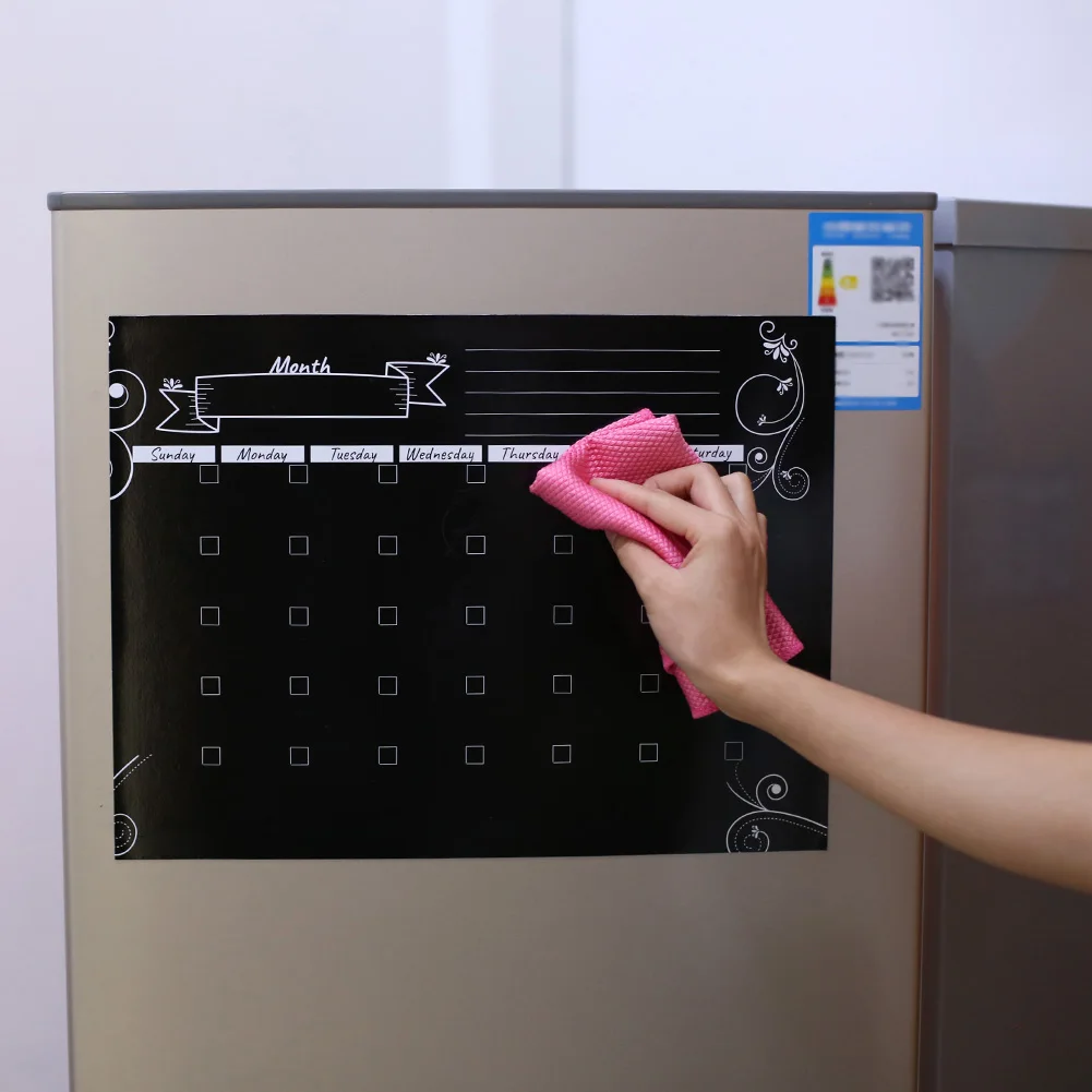 Month Fridge Calendar Chalkboard Wall Sticker Refrigerator Dry