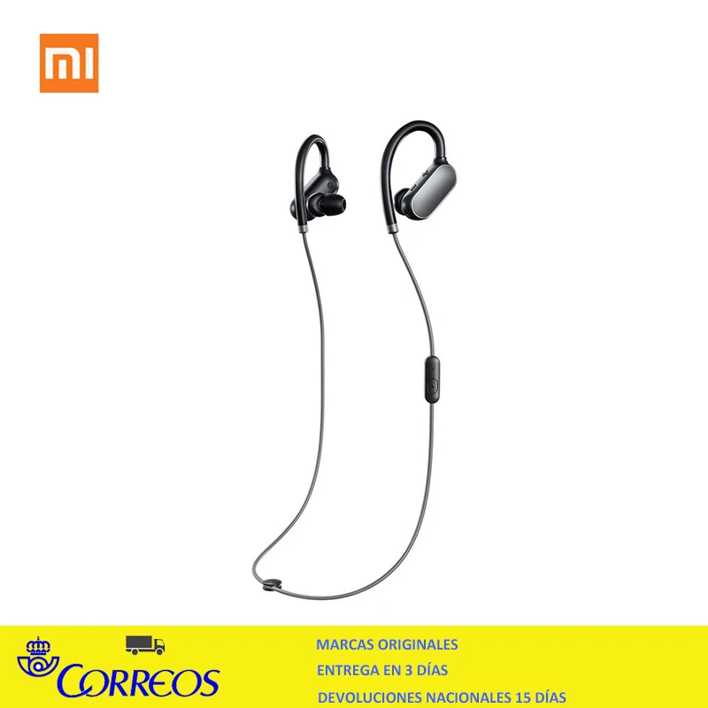 Xiaomi Sports Bluetooth Wireless Earphones 4.1 Ear Hook Headset IPX4 Waterproof Dynamic Sound Black | Электроника