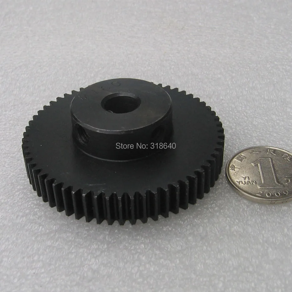 Spur Gear pinion 1M 60T 60Teeth Mod 1 Width 10mm Bore 10mm Right Teeth