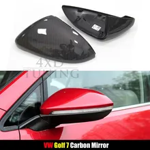for Volkswagen VW Golf 7 MK 7 Carbon Fiber Morrir Cover Replacement & Add on style 2009 2010 2011 2012 2013 2014 2015