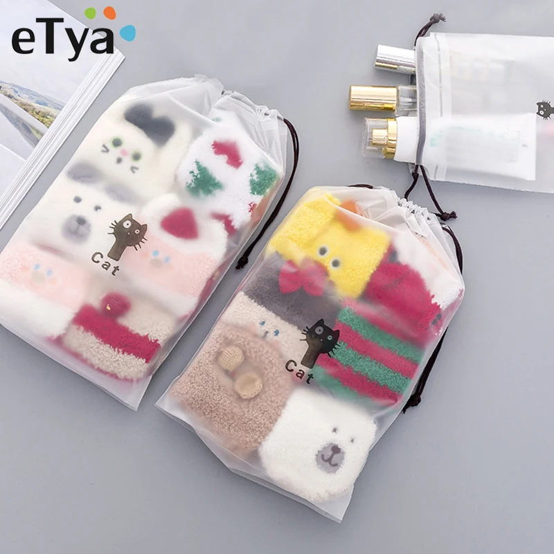 ETya женская прозрачная косметичка дорожный органайзер ПВХ прозрачные сумки на