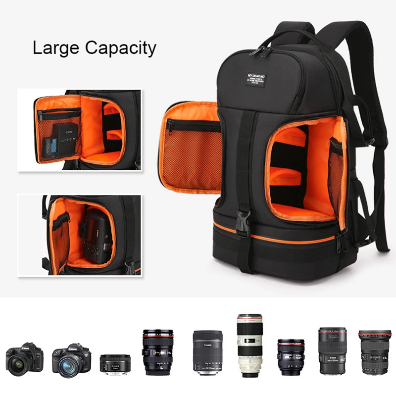  Camera Bag Outdoor Travel SLR Photo Backpack Waterproof Oxford Cloth Cameras Shoulder Bag for Canon - 33006530942