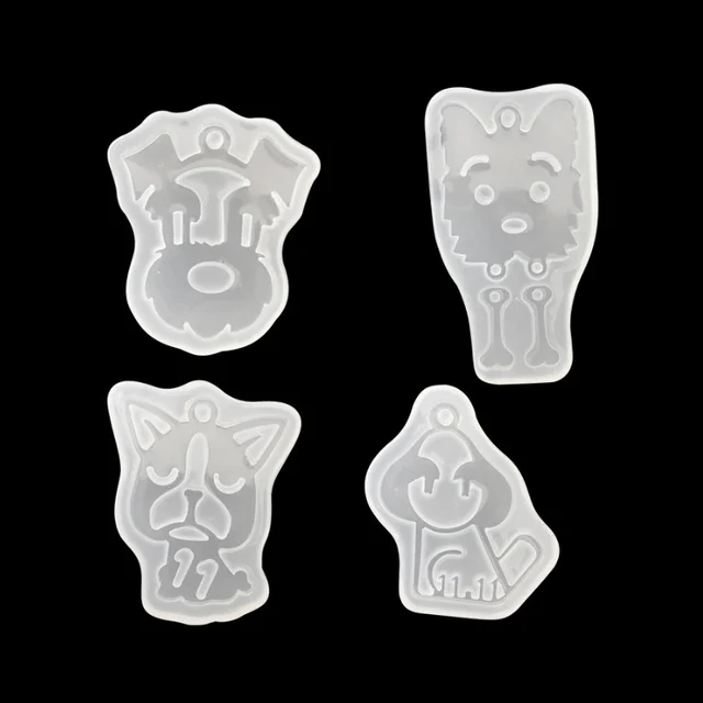 Buy 4 Styles pet dogs Liquid silicone mold DIY resin