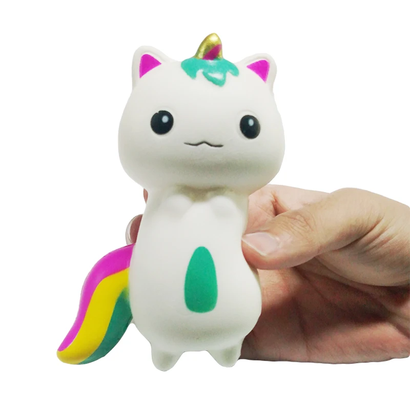 New New Cute Unicorn Cat Squishy Kitty Doll Slow Rising Soft Squeeze Toy PU Bread Cake Scented Anti Str