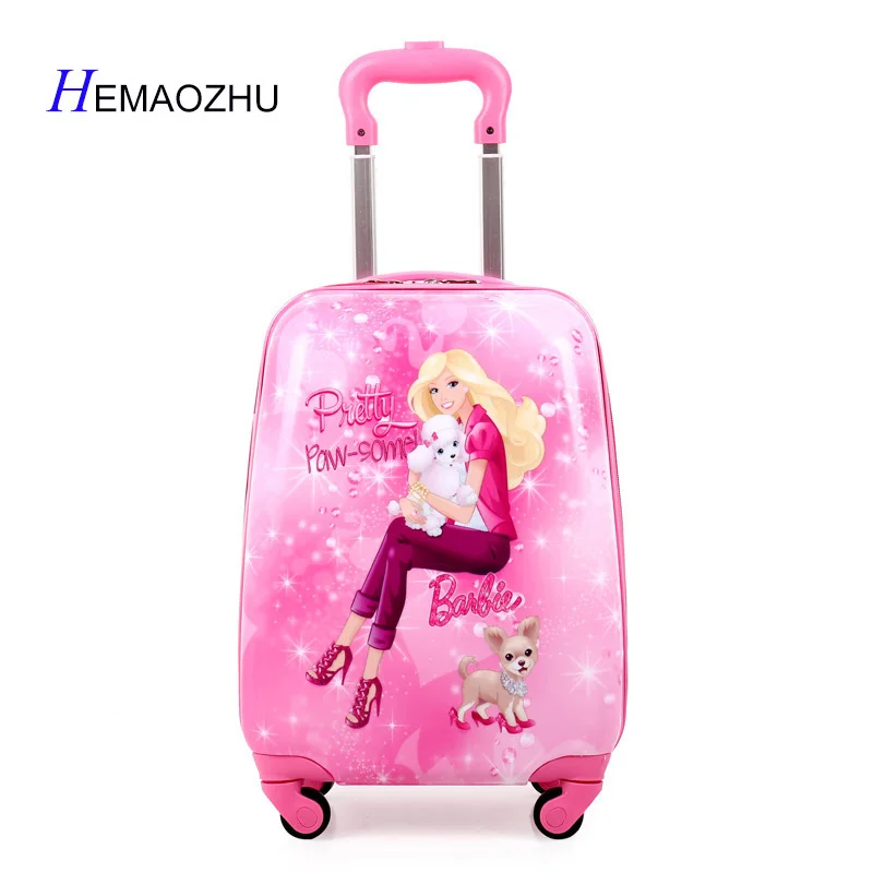 

HEMAOZHU 2018 Cartoon Kid's Travel Trolley Bags Suitcase For Kids Children Luggage Suitcase Rolling Case Travel Bag On Wheels