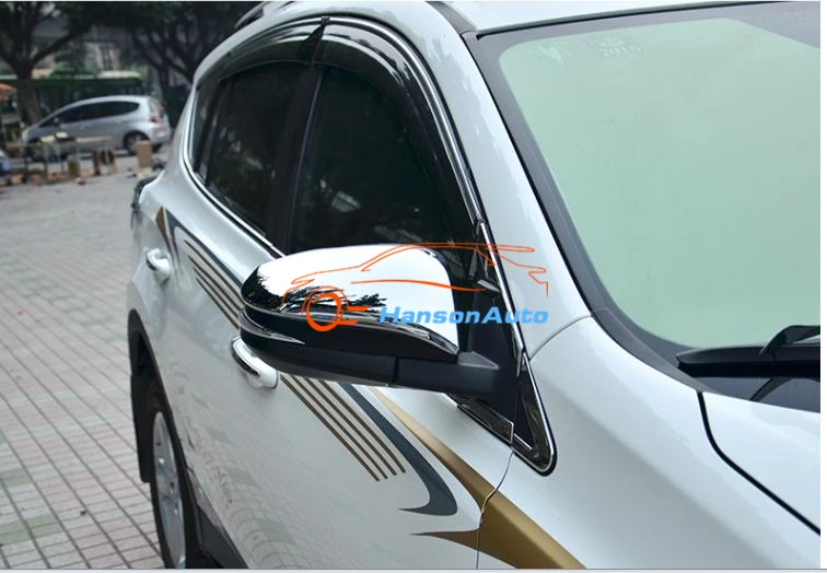 Углеродного волокна Зеркало Обложка обрезать abs Chrome Зеркало заднего вида охватывает Стайлинг для Toyota rav4 2016 2017 аксессуары автомобиль