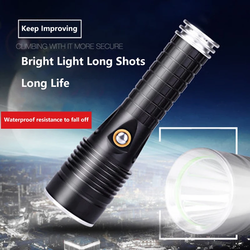 Strong light flashlight can charge super bright 26650 waterproof household T6 hunting xenon far spotlights