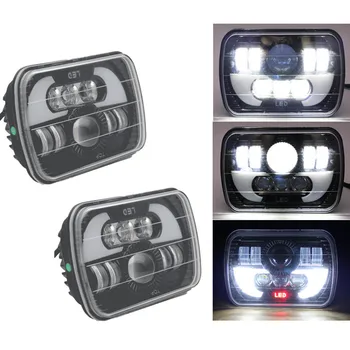 

7x6 5x7 Led Demon Eye LED Projector Headlights Sealed Beam Headlamps (1 Light )