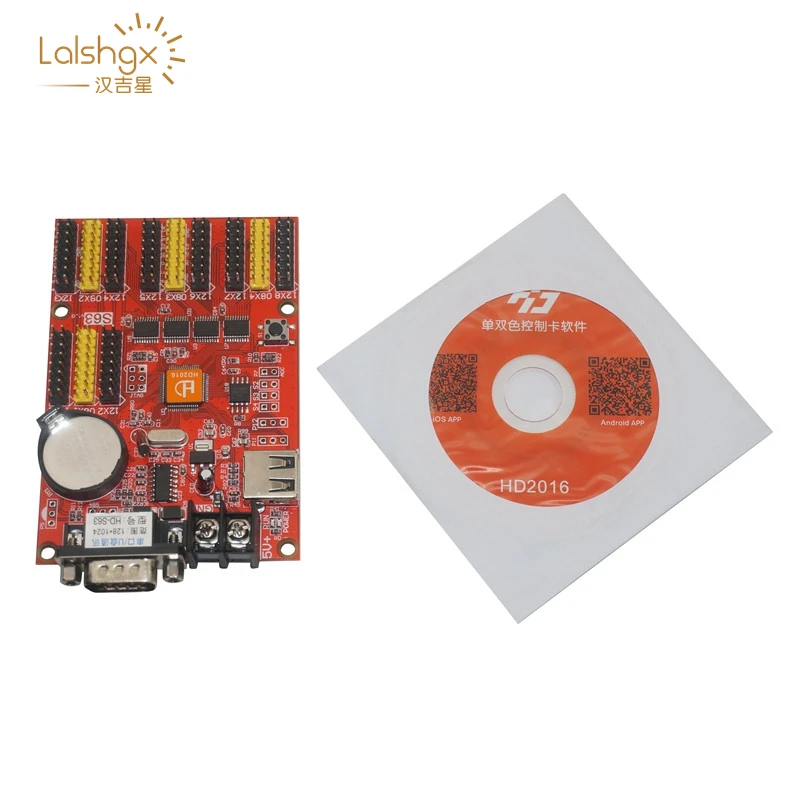

HD-S63 USB-Disk & Serial 232 Communication Ports Huidu Single Color P10 outdoor P8 LED Display screen Control Card pixel panel