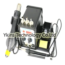 YOUYUE 8586 110 В/220 В 700 Вт 2 в 1 SMD паяльная станция горячий воздушный пистолет+ паяльник ручка индуктивного типа светодиодный дисплей