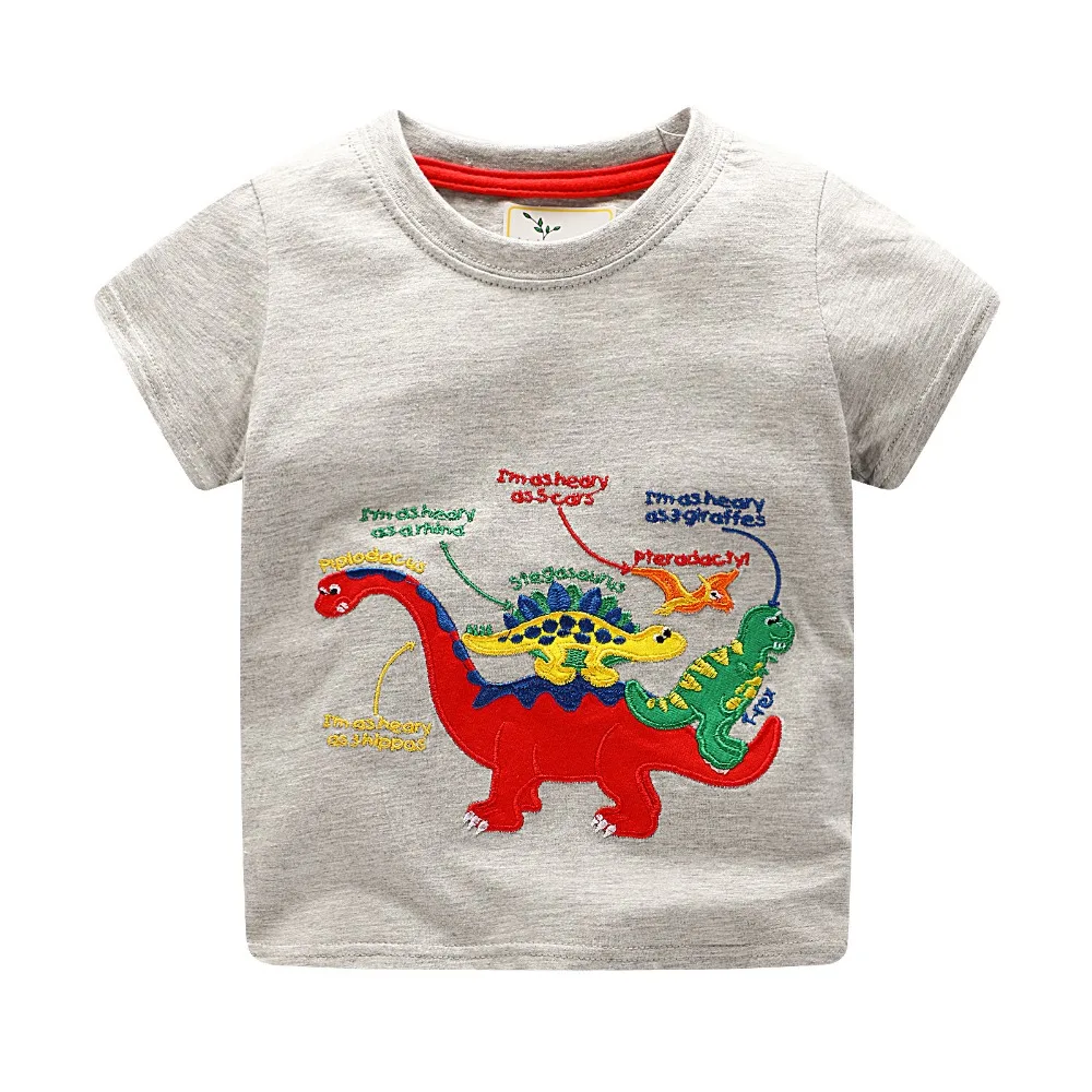 Baby boy cotton t shirt boy short sleeve top tee Boy embroidered