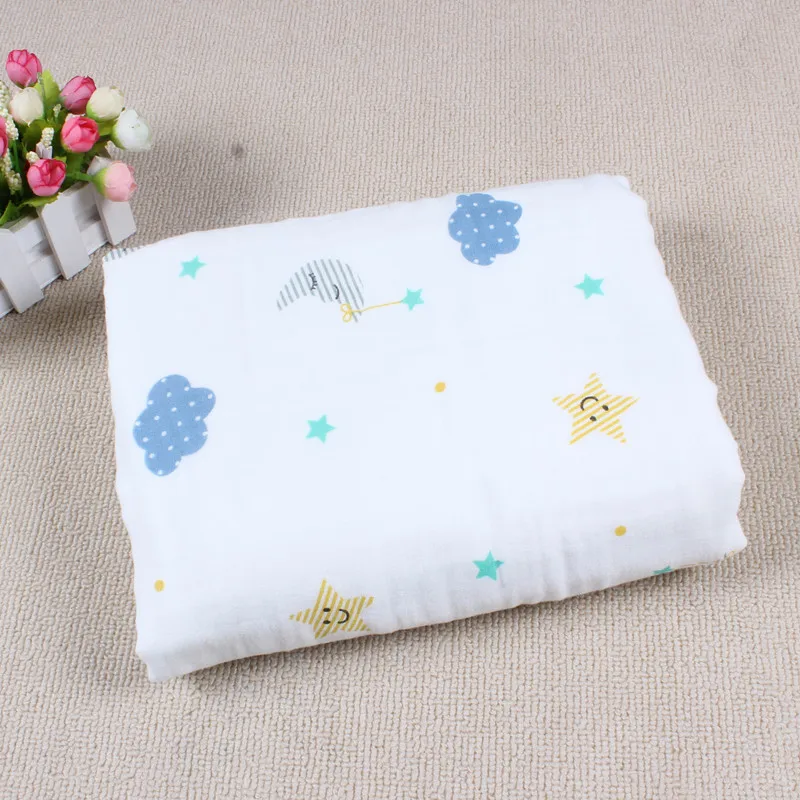 Multilayer Cotton Gauze Baby Bath Towel Water Wash Baby Blankets