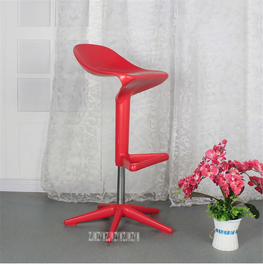 2 шт./компл. современные европейские творческие Ложка Дизайн стульчик-кресло ABS высокий барный стул вращающийся 57-76 см Высота регулируемое