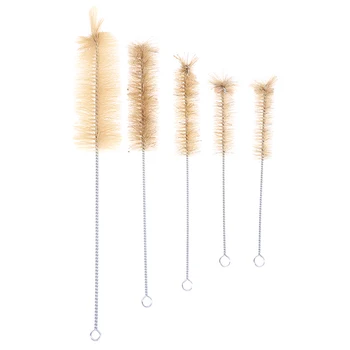 

5pc Test Tube Brush 5/10 25/50/100ml Lab Brush Clean Stainless Tube Housework