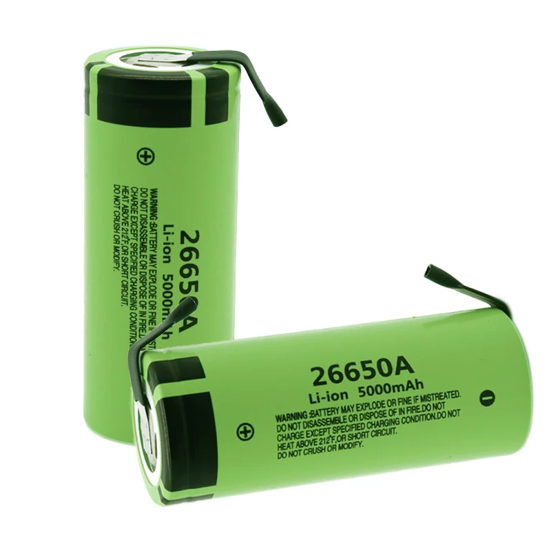 Оригинальная 26650 батарея для Panasonic 26650A 3,7 V 5000mAh Высокая емкость 26650 литий-ионные аккумуляторы+ DIY никель