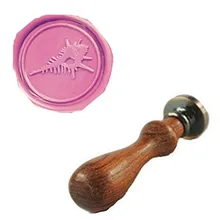 Винтаж фантазии Fishbone индивидуальный логотип свадебные приглашения Воск уплотнительное штамп палисандр ручки комплект