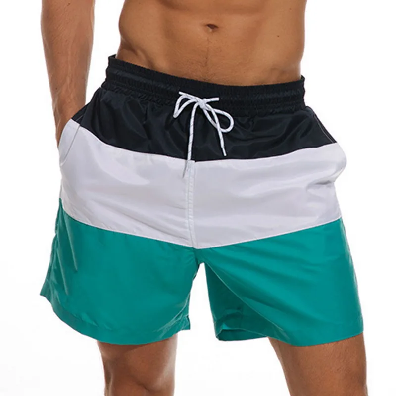 

2019 Men Board Beach Shorts Summer Patchwork Swim Trunks Running Sports Surfing Board Shorts Quick Dry Sweatpant Homme Bermuda