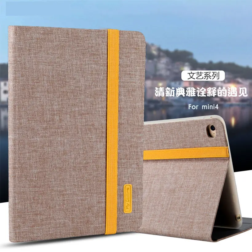 Для Apple Ipad Mini 4 чехол из искусственной кожи + Мягкий ТПУ умный Folio Stand Повседневный