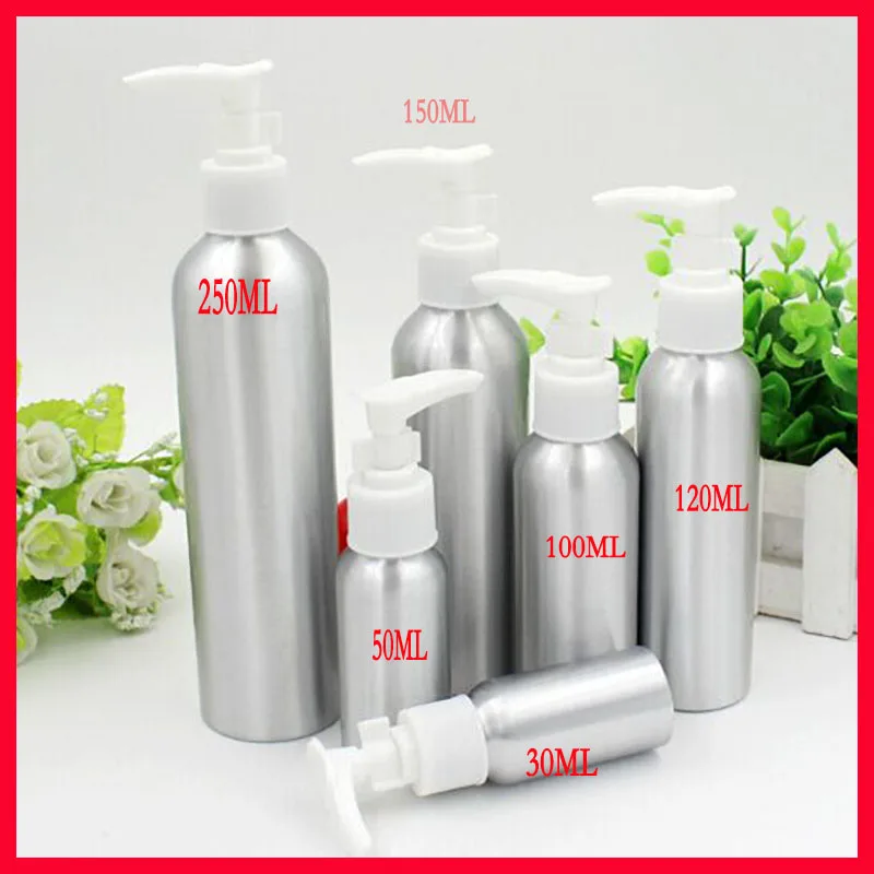 30/50/100/120/150/250ml aluminum bottle cosmetics bottle makeup