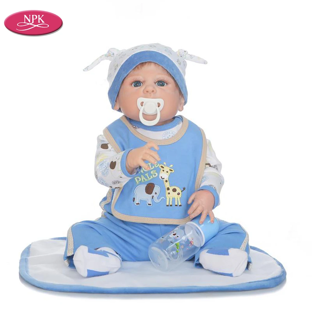 

NPK 57CM Full Silicone Reborn Baby Doll Bathe Toys for Children Vinyl Realistic Newborn Babies Boys Toddler Bonecas Brinquedo