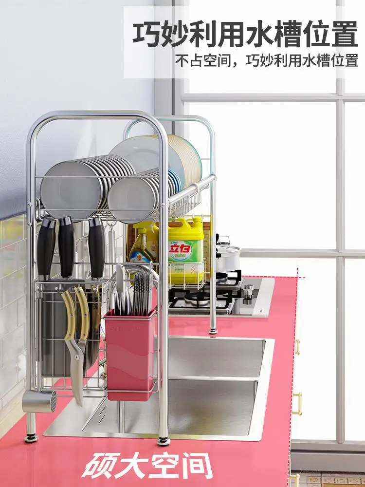 Сушилка для посуды из нержавеющей стали высшего качества Столярный сливной шкаф