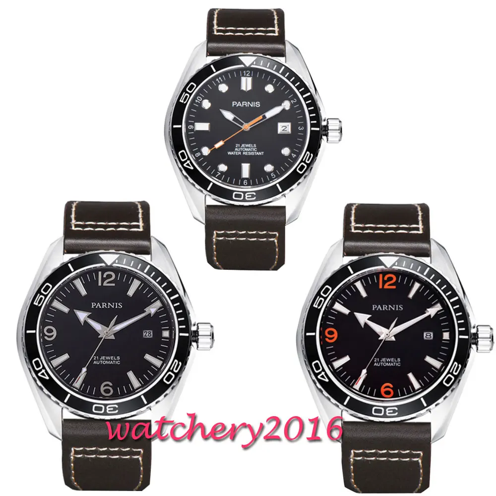45 مللي متر Parnis للماء غواص التلقائي ووتش ساعات آلية السيراميك Rotatig الحافة 5ATM الياقوت ساعة معصم الرجال هدية 45 مللي متر Parnis للماء غواص التلقائي ووتش ساعات آلية السيراميك Rotatig الحافة 5ATM الياقوت ساعة معصم الرجال هدية
