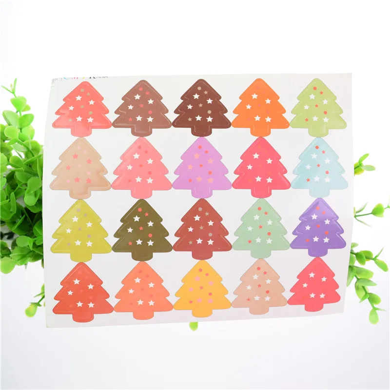 

100 листов 2000 наклеек на рождественскую елку s Вечеринка день рождения винтажный цветной штамп DIY Ручная работа торта выпечки этикетка клейкая наклейка для запечатывания стикер